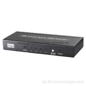 USB to HDMI 3 x 1 Switch, CE-/FCC-certified, Up to UXGA 1,600 x 1,200 or 720p